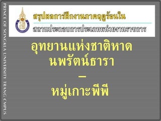 อุทยานแห่งชาติหาดนพรัตน์ธารา  –  หมู่เกาะพีพี   