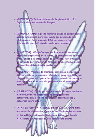 GLOSARIO DE MANTENIMIENTO