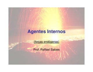 Agentes Internos

  (forças endógenas)

  Prof. Raffael Saloes
 