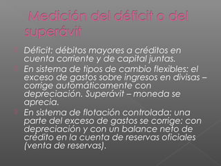 El Deficit BALANZA DE PAGOS | PPT