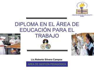 DIPLOMA EN EL ÁREA DE EDUCACIÓN PARA EL TRABAJO Lic.Roberto Silvera Campos ÁREA DE GESTIÓN PEDAGÓGICA UGEL Nº 10 HUARAL UNIDAD DE GESTIÓN EDUCATIVA LOCAL Nº 10 HUARAL 