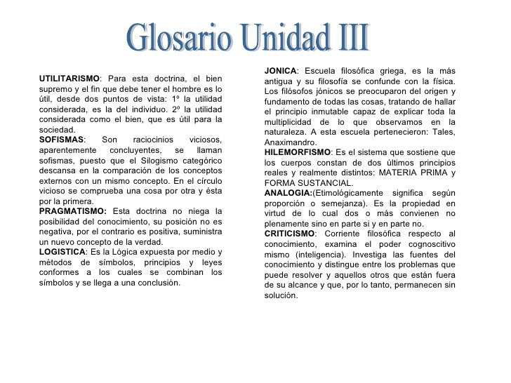 Glosarios