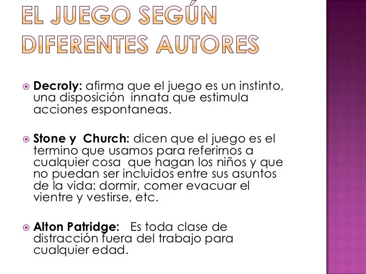 Pedagogía del Juego