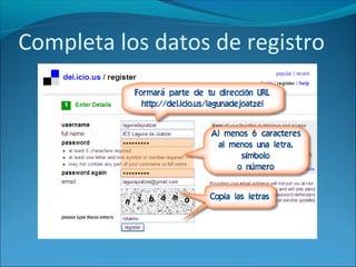 Completa los datos de registro
 