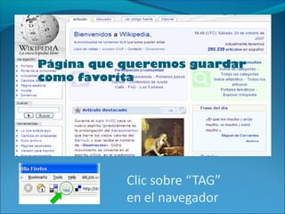 Página que queremos guardar
como favorita
 
