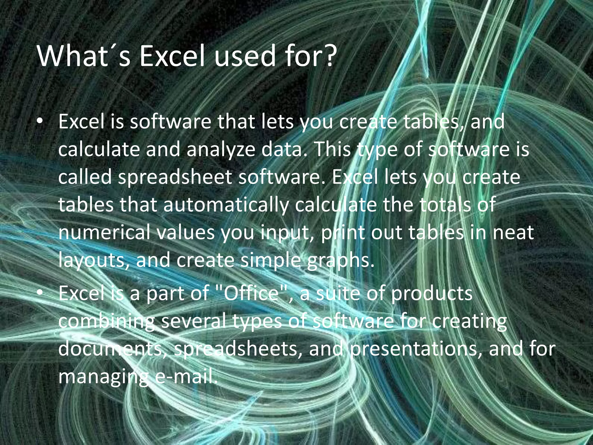 Excel Presentation | PPT