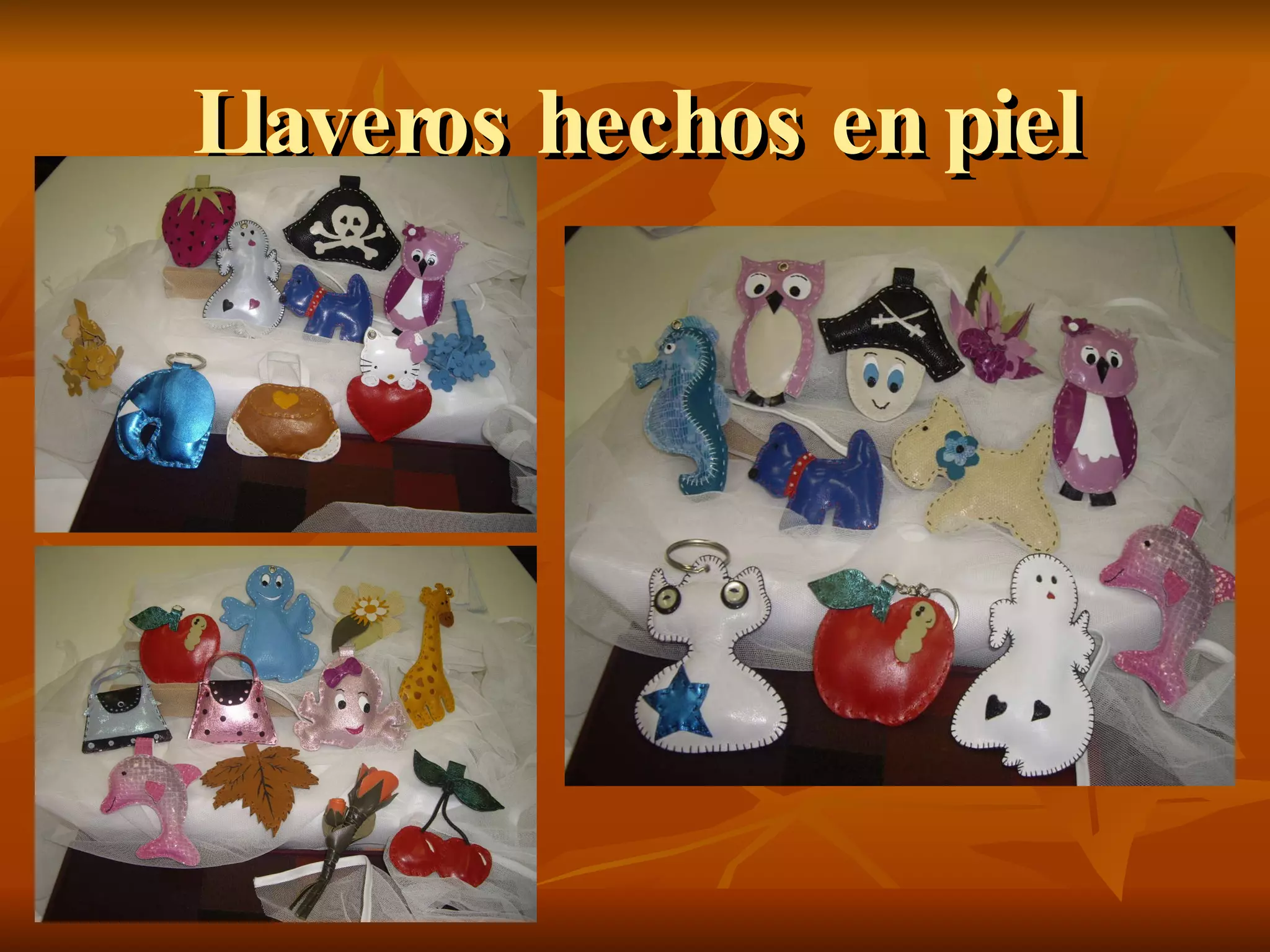 Llaveros hechos en piel 