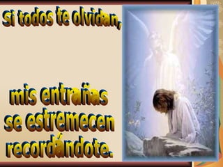 Si todos te olvidan, mis entrañas se estremecen recordándote. 