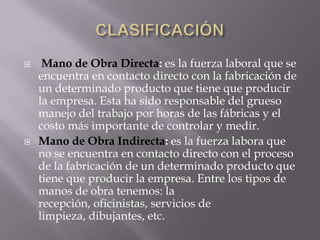 Mano de Obra
