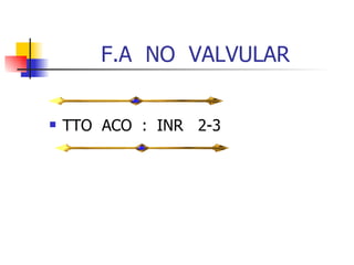 F.A  NO  VALVULAR TTO  ACO  :  INR  2-3 