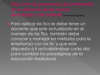 dificultades de las tics 