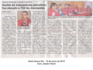 Diario Nuevo Día,  19 de enero de 2010 Coro, estado Falcón 