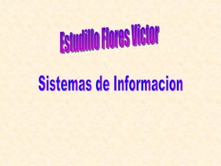 Sistemas de Informacion Estudillo Flores Victor 
