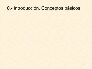 0.- Introducción. Conceptos básicos 