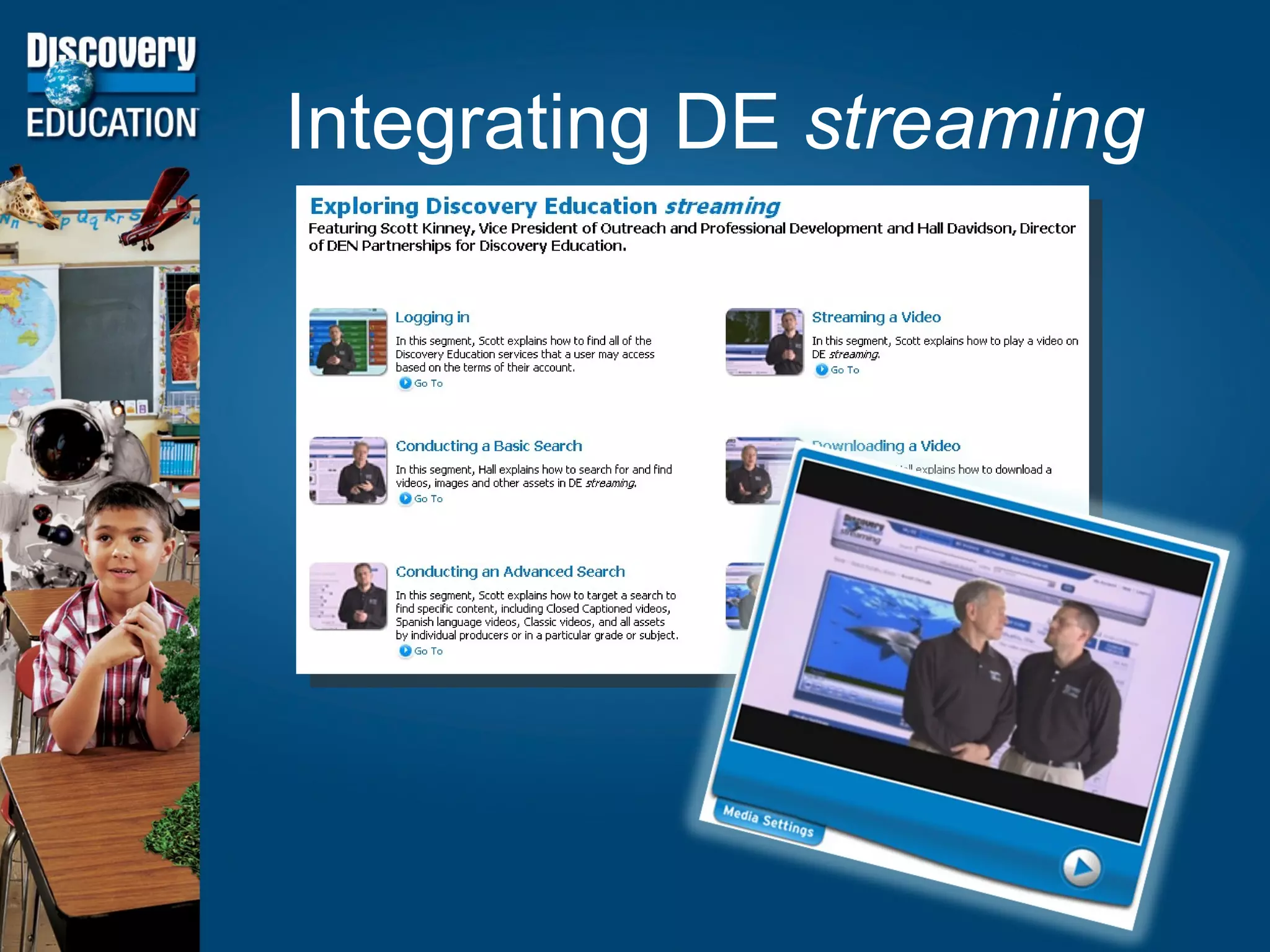 Integrating DE  streaming 