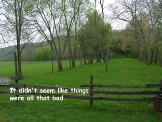 It didn't seem like things  were all that bad   