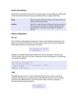 Java Script Language Tutorial