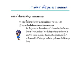 ก ก Fก ก F
F F (Redundancy)
ก F F ก F F กF
F ก F (Inconsistency)
F F ˂ ก F F ก ก
ก F ˂ F ˂ F
กF F ก F ˂ F ก
F กF F ˂ F ก ˂ F
F
 