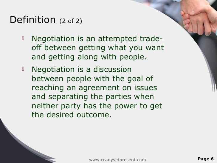 Negotiation PowerPoint PPT Content Modern Sample