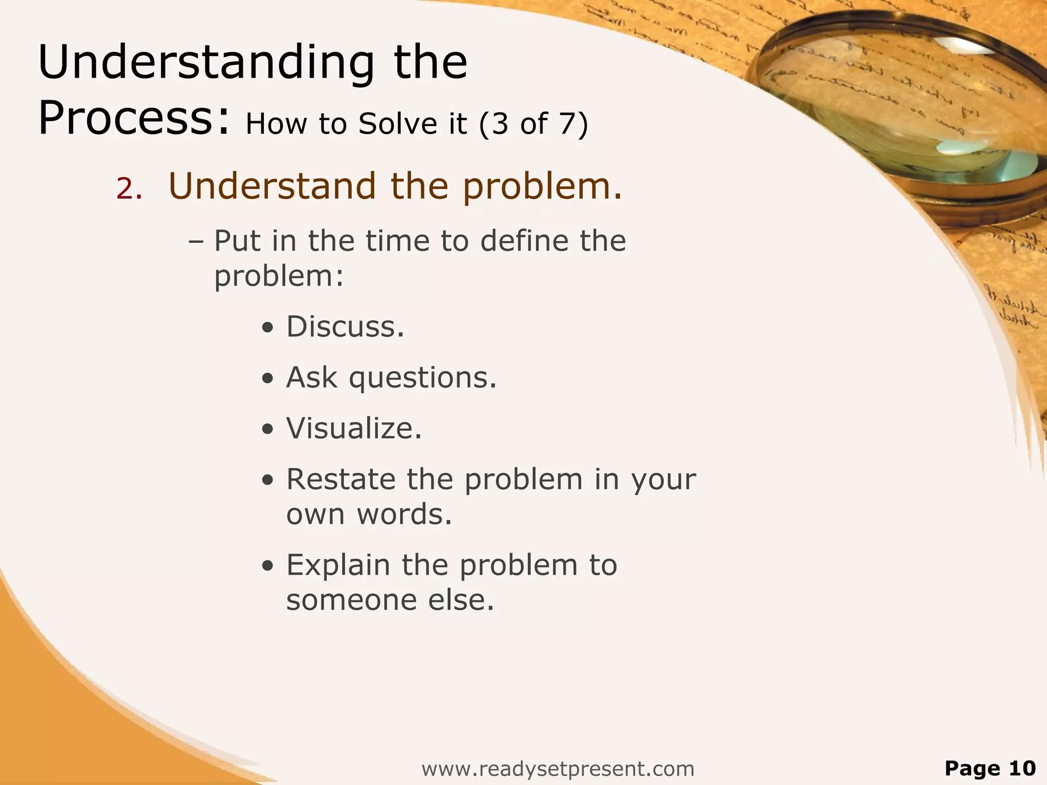 Problem Solving PowerPoint PPT Content Modern Sample | PPT