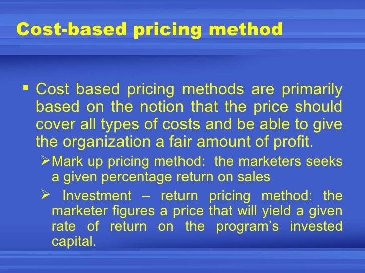 Pricing strategy