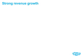Strong revenue growth
 