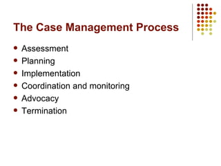 Develop Facilitate And Monitor All Aspects Of Case Management S109 | PPT