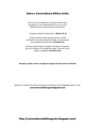 Concordancia Biblica Gratis