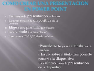 Haz clic sobre el título para ponerle nombre a la diapositiva