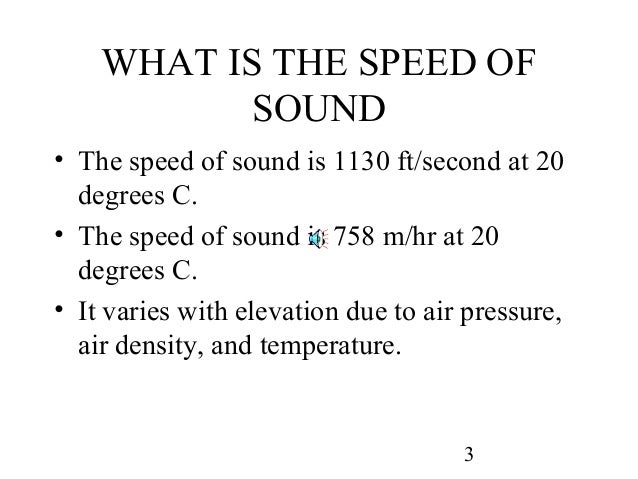 the speed of sound the speed of sound