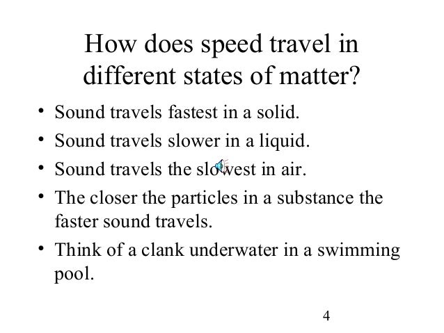 What factors affect the speed of sound?