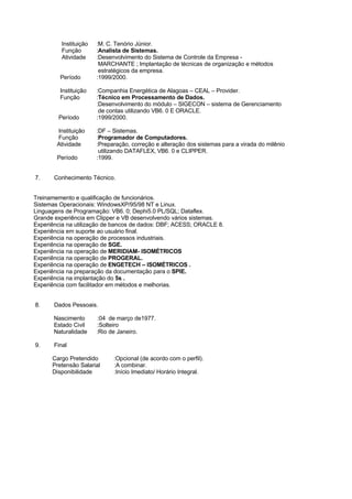 Carta de Apresentação