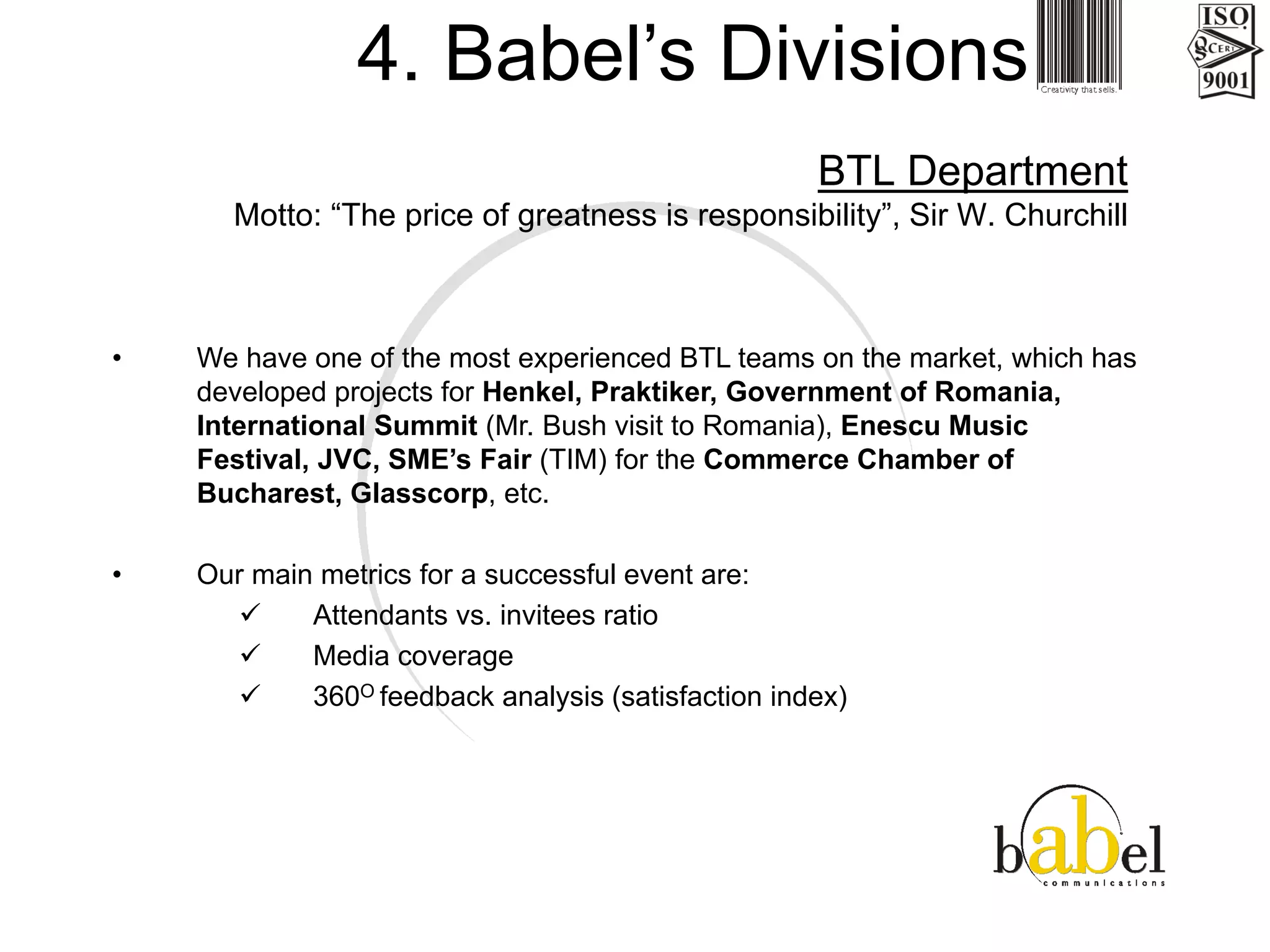 Babel Communication Presentation