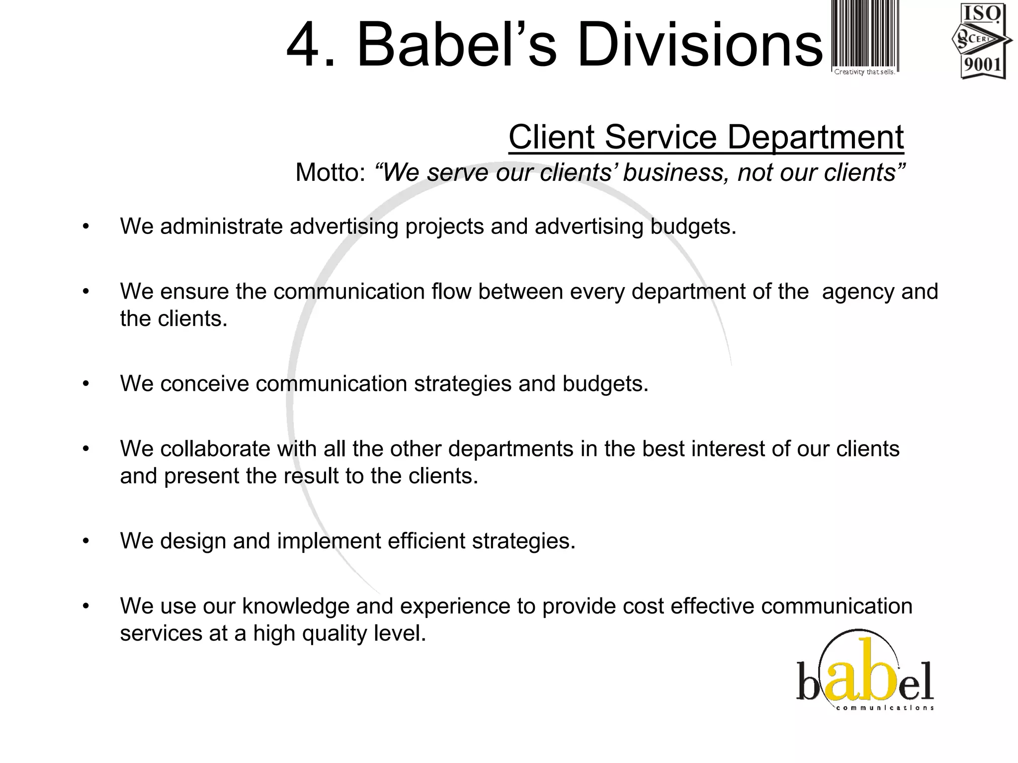 Babel Communication Presentation