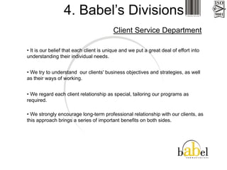Babel Communication Presentation