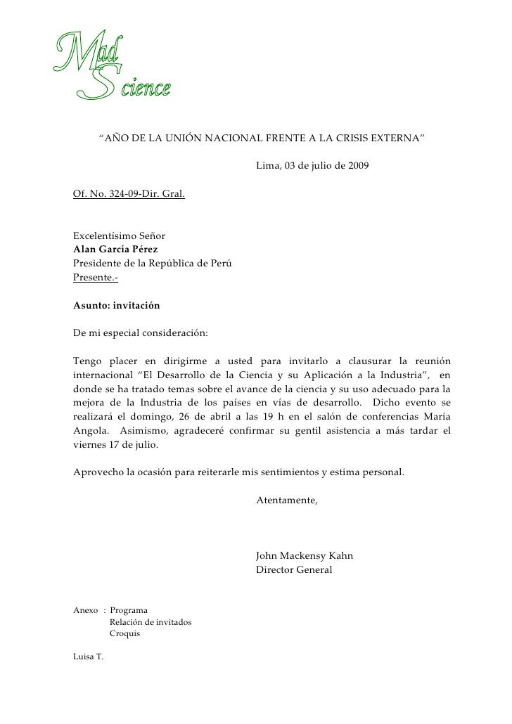 Una invitación al Presidente