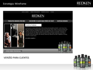 Estratégia: Wireframe VERSÃO PARA CLIENTES 