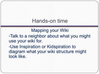 http://grade3responds.pbworks.com/Some Additional Classroom WikisActive Student Use	No Active Student usehttp://bookbuddyreviews.pbworks.com/ --  Student book reports http://littlewoodnatureguide.wetpaint.com/ - Student compiled nature guidehttp://spfractions.wikispaces.com/ - Math explanationshttp://pams50states.wikispaces.com/ - State reportshttp://school-is-cool.pbworks.com/  - Classroom portal pagehttp://fiestawiki.pbworks.com/ - teacher uses site to posts his notes