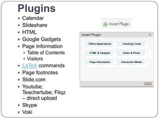 Wiki SettingsColors – change the color of your pagesLogo (*) – upload a logo for your pageBackup (*) – create a backup copy of your wiki