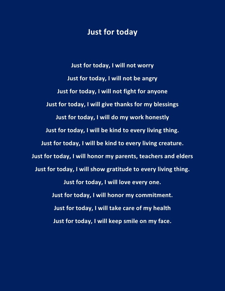 Just for Today