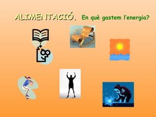 ALIMENTACIÓ.   En què gastem l’energia? 