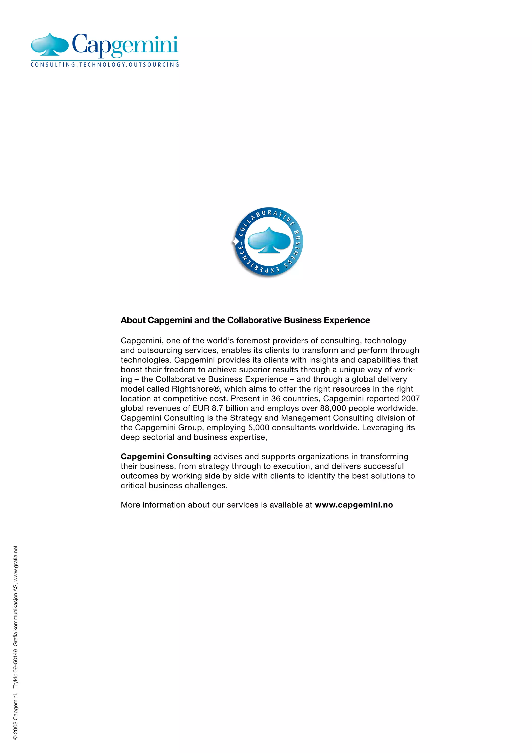 Report - Mastering The Triple Bottom Line