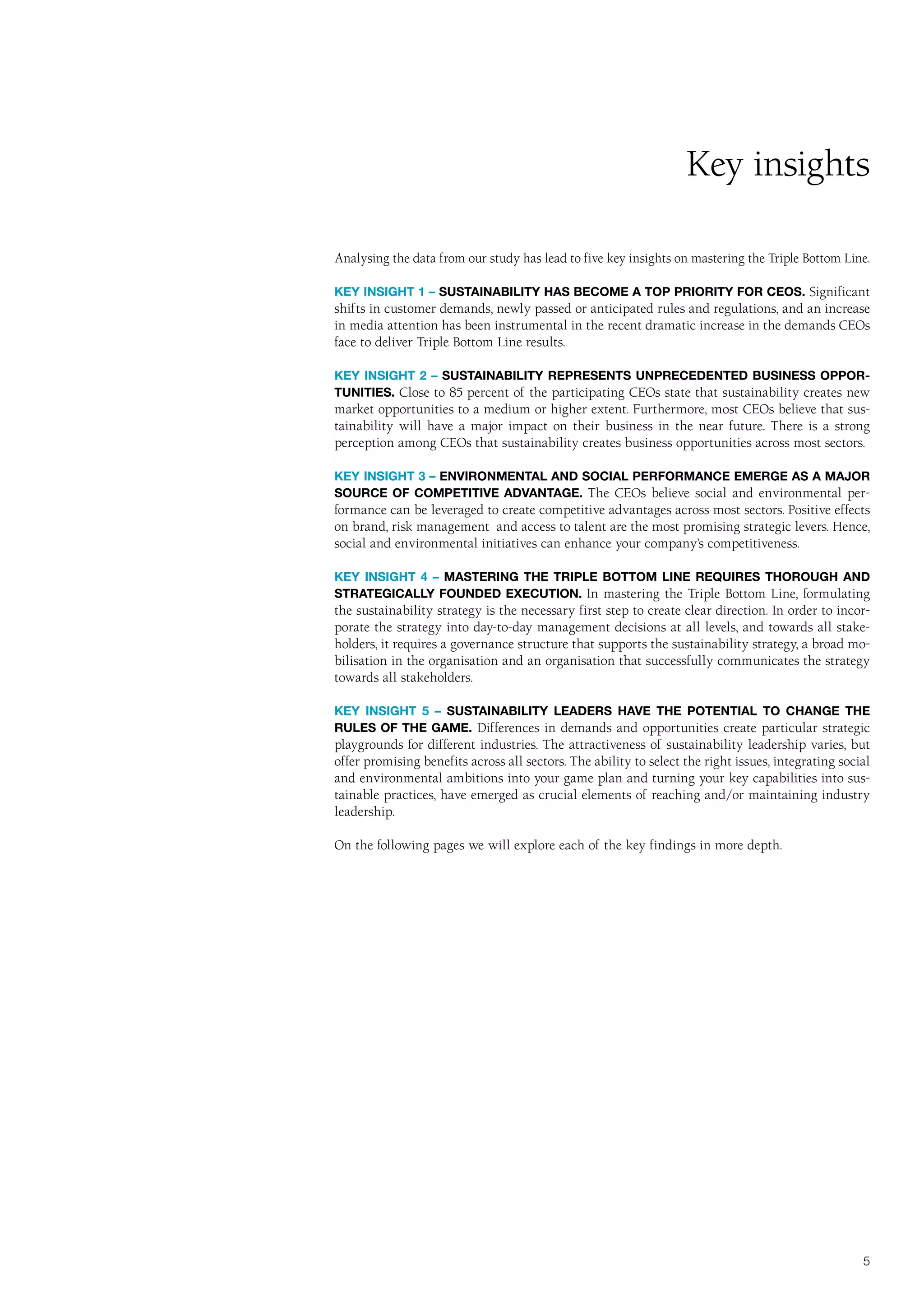 Report - Mastering The Triple Bottom Line