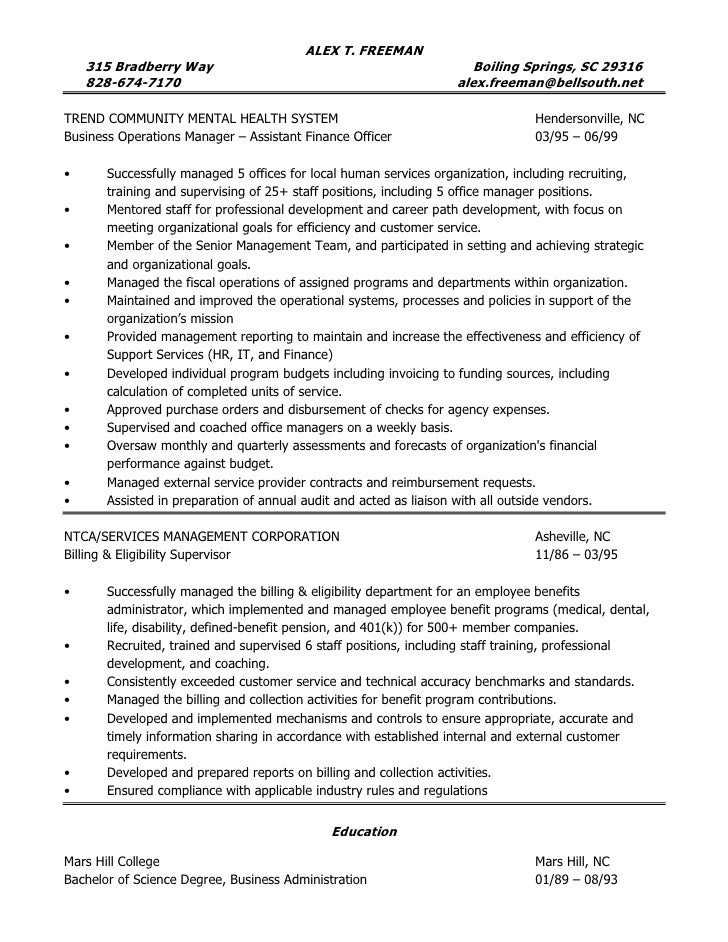 Sample operation manager resume