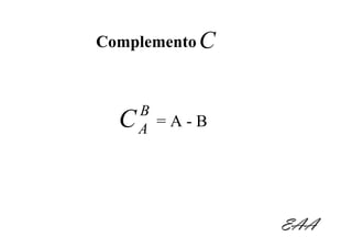 Complemento C



      B
  C   A =A-B




                EAA
 