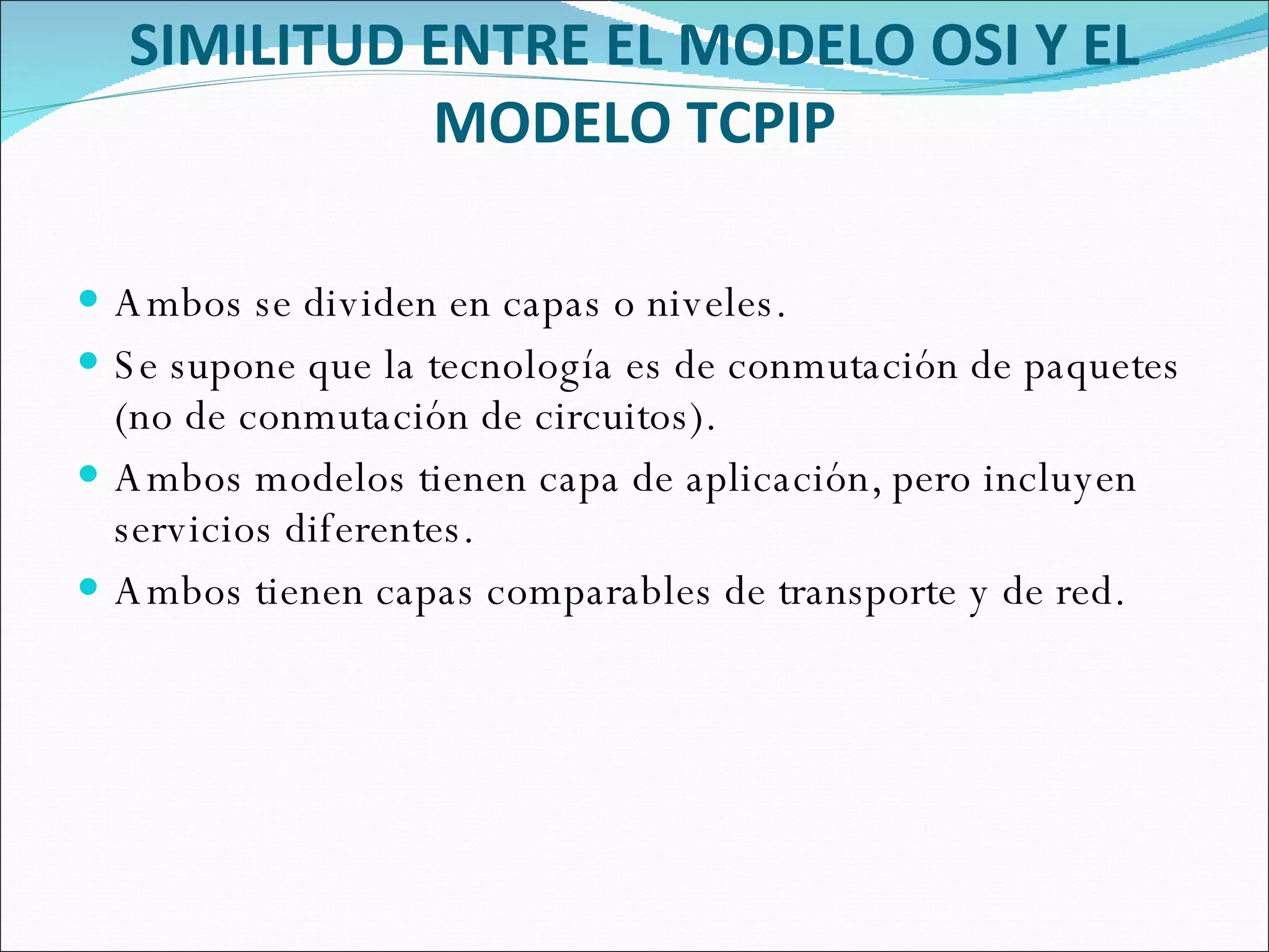 Comparacion entre el modelo TCP/IP Y MODELO OSI | PPT