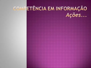 Entendimento e identificação da informação desejada