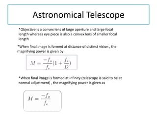 Ray Optics Formulaes