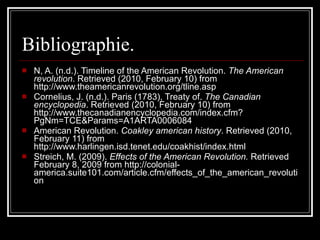 Revolution Americaine | PPT
