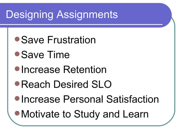 Assignments Presentation | PPT